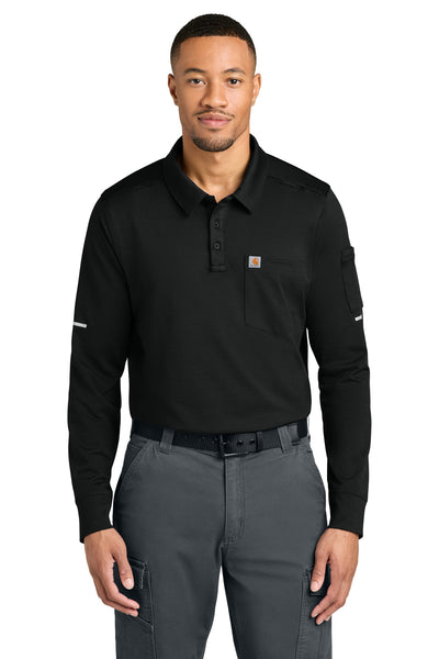Custom Personalized Carhartt ®  FLD & RSCU Long Sleeve Polo CTC16129