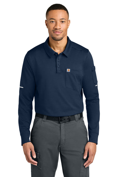 Custom Personalized Carhartt ®  FLD & RSCU Long Sleeve Polo CTC16129