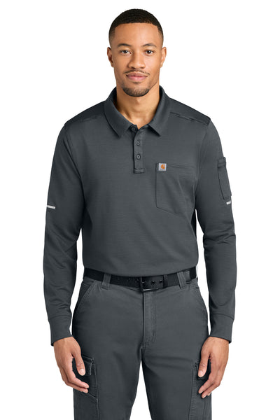 Custom Personalized Carhartt ®  FLD & RSCU Long Sleeve Polo CTC16129