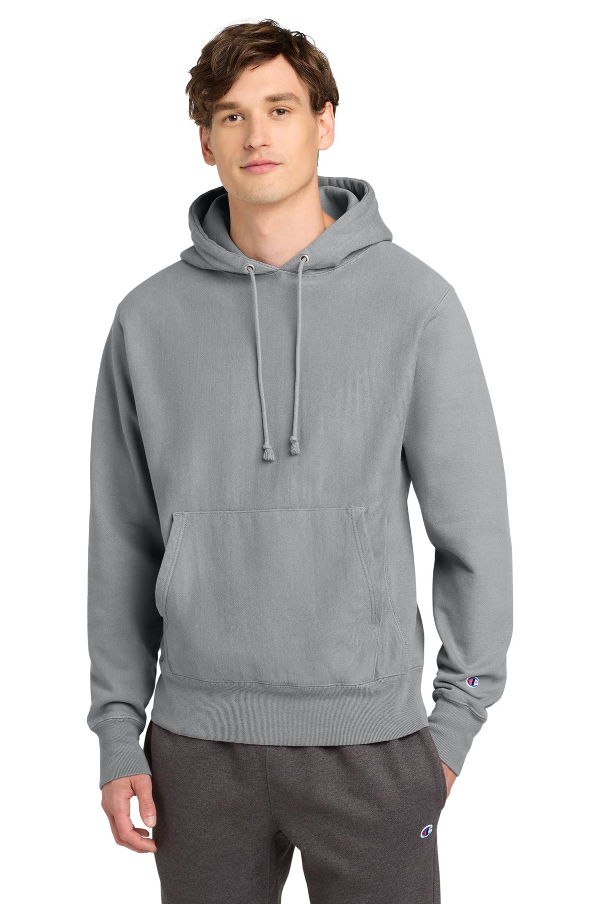 Custom Champion  Reverse Weave  Garment-Dyed Hooded Sweatshirt. GDS101