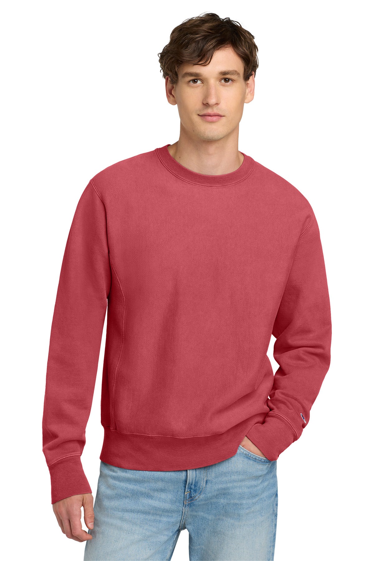 Custom Champion  Reverse Weave  Garment-Dyed Crewneck Sweatshirt. GDS149