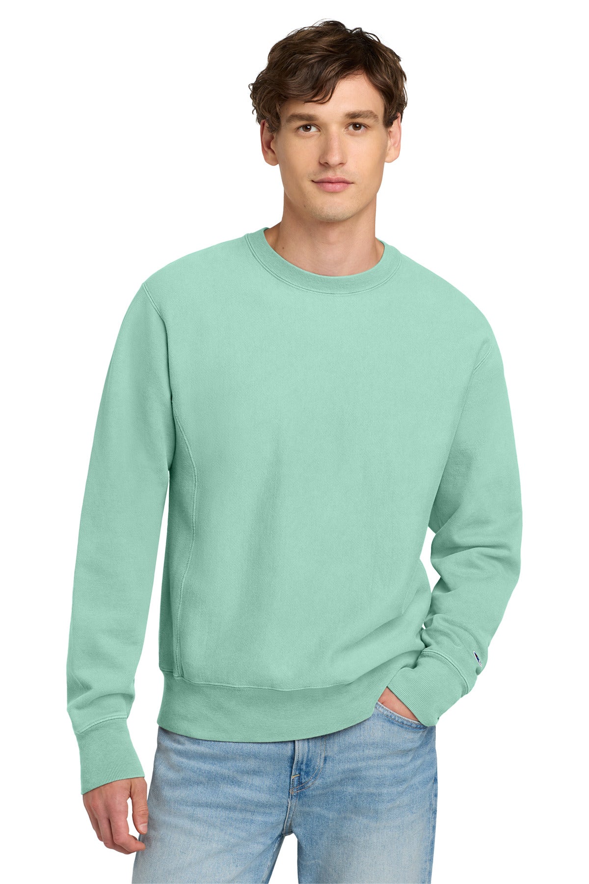 Custom Champion  Reverse Weave  Garment-Dyed Crewneck Sweatshirt. GDS149