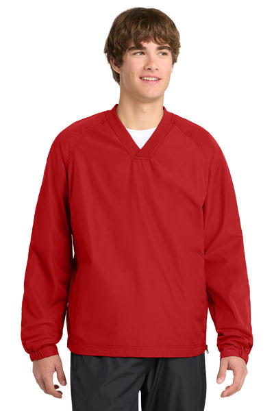 Custom Personalized Sport-Tek ®  V-Neck Raglan Wind Shirt. JST72