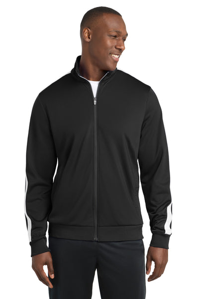 Custom Personalized Sport-Tek  ®  Tricot Sleeve Stripe Track Jacket. JST94