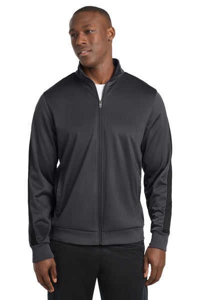 Custom Personalized Sport-Tek  ®  Tricot Sleeve Stripe Track Jacket. JST94