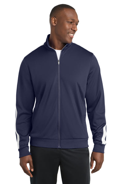 Custom Personalized Sport-Tek  ®  Tricot Sleeve Stripe Track Jacket. JST94
