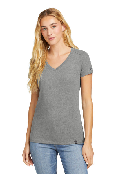 Custom New Era  Women's Heritage Blend V-Neck Tee. LNEA101
