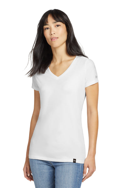 Custom New Era  Women's Heritage Blend V-Neck Tee. LNEA101