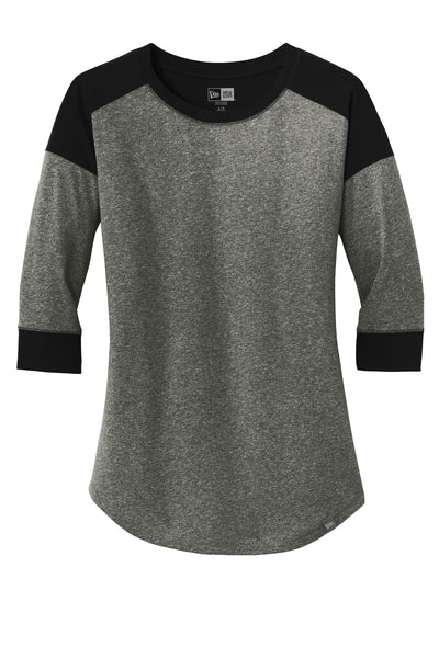 Custom New Era  Women's Heritage Blend 3/4-Sleeve Baseball Raglan Tee. LNEA104