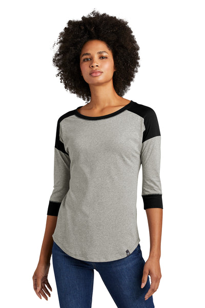 Custom New Era  Women's Heritage Blend 3/4-Sleeve Baseball Raglan Tee. LNEA104