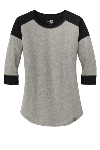 Custom New Era  Women's Heritage Blend 3/4-Sleeve Baseball Raglan Tee. LNEA104