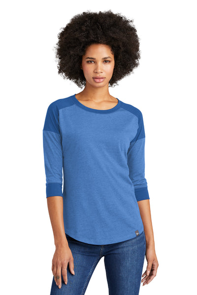 Custom New Era  Women's Heritage Blend 3/4-Sleeve Baseball Raglan Tee. LNEA104