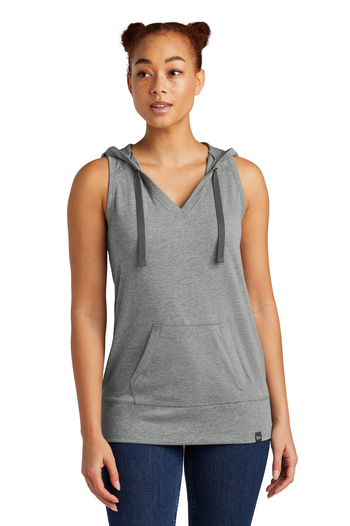 Custom New Era  Women's Heritage Blend Hoodie Tank. LNEA106