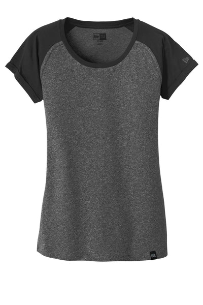 Custom New Era  Women's Heritage Blend Varsity Tee. LNEA107
