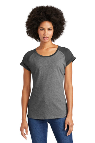 Custom New Era  Women's Heritage Blend Varsity Tee. LNEA107