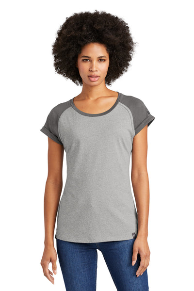Custom New Era  Women's Heritage Blend Varsity Tee. LNEA107