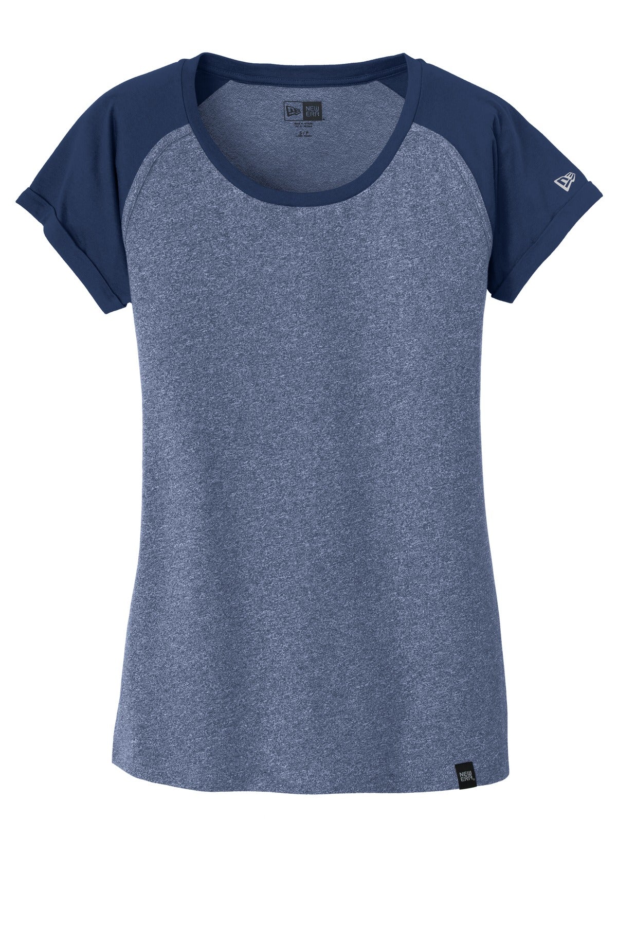 Custom New Era  Women's Heritage Blend Varsity Tee. LNEA107