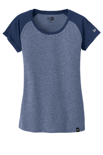Custom New Era  Women's Heritage Blend Varsity Tee. LNEA107