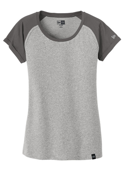 Custom New Era  Women's Heritage Blend Varsity Tee. LNEA107