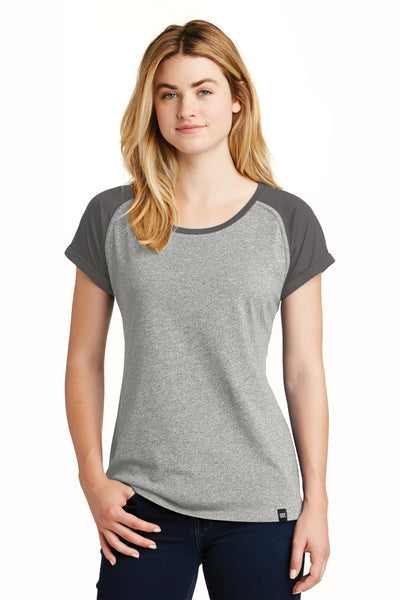 Custom New Era  Women's Heritage Blend Varsity Tee. LNEA107
