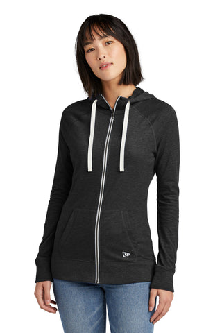 Custom New Era Women's Sueded Cotton Blend Full-Zip Hoodie. LNEA122