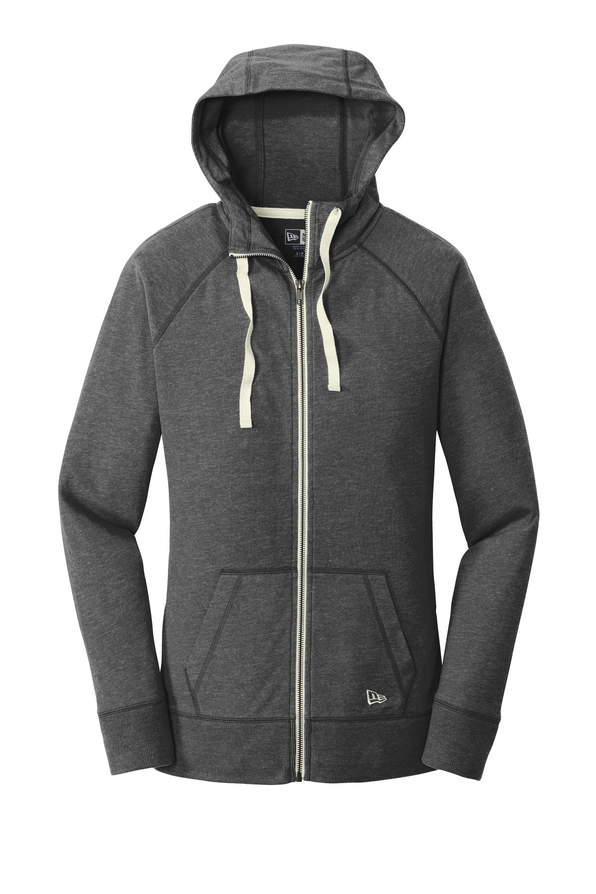 Custom New Era Women's Sueded Cotton Blend Full-Zip Hoodie. LNEA122