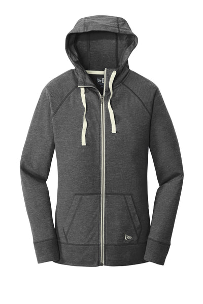 Custom New Era Women's Sueded Cotton Blend Full-Zip Hoodie. LNEA122