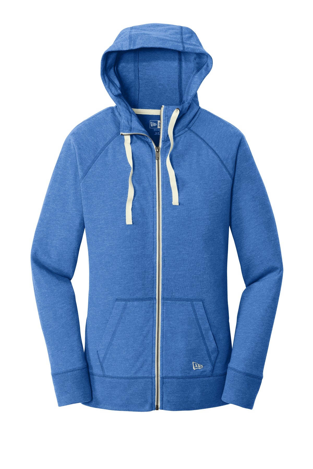 Custom New Era Women's Sueded Cotton Blend Full-Zip Hoodie. LNEA122