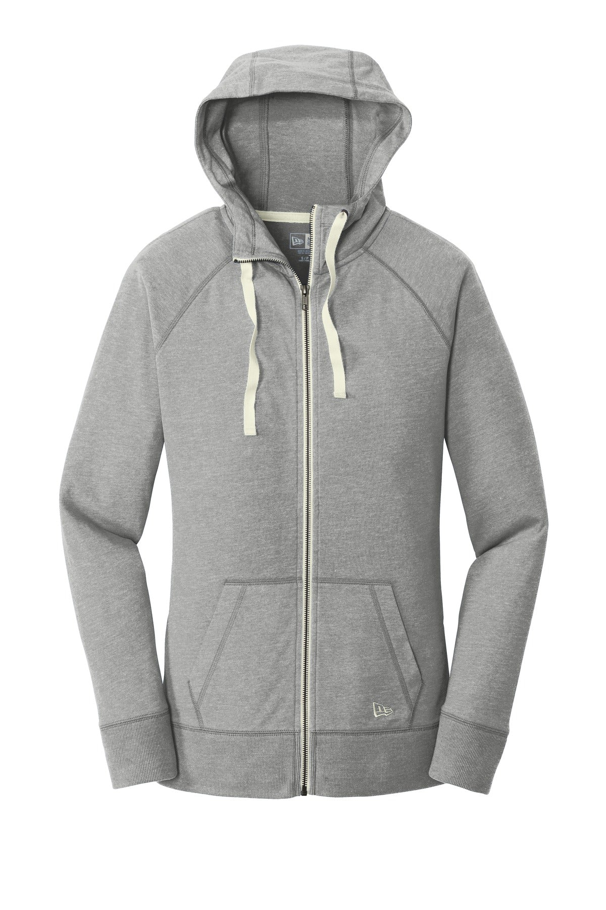 Custom New Era Women's Sueded Cotton Blend Full-Zip Hoodie. LNEA122