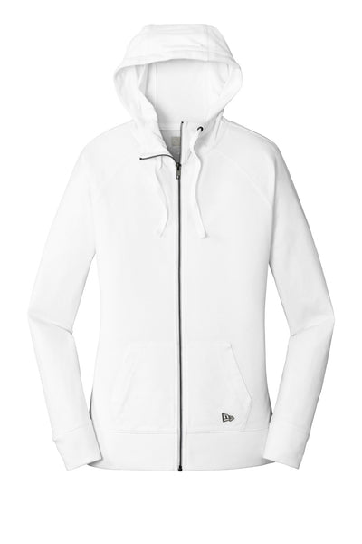 Custom New Era Women's Sueded Cotton Blend Full-Zip Hoodie. LNEA122