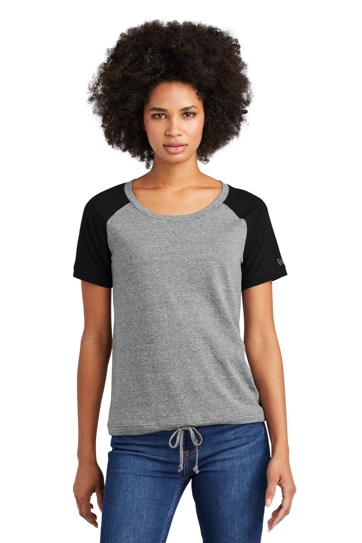 Custom New Era  Women's Tri-Blend Performance Cinch Tee. LNEA133