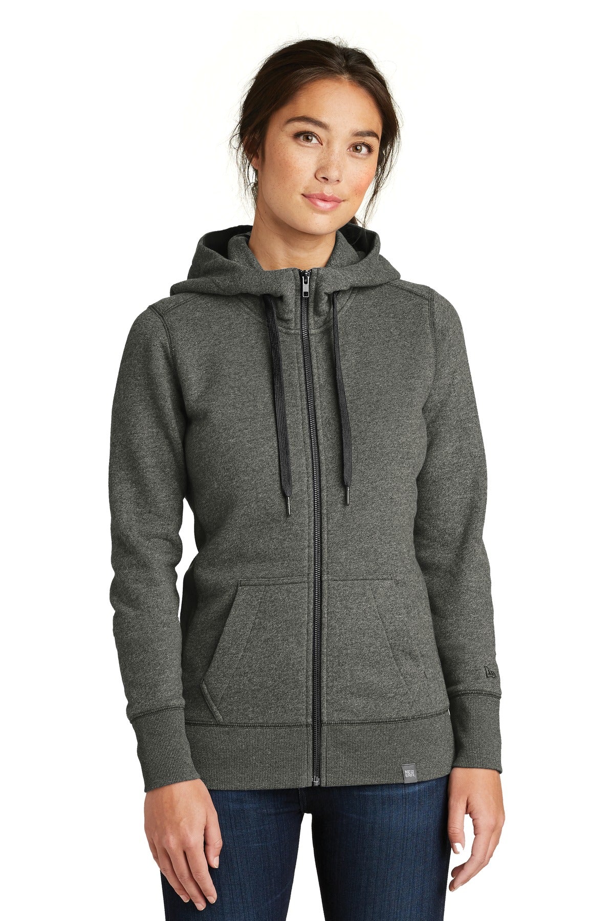 Custom New Era  Women's French Terry Full-Zip Hoodie. LNEA502