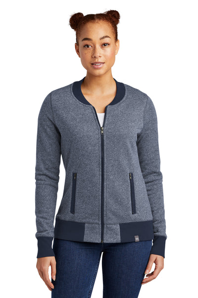 Custom New Era Women's French Terry Baseball Full-Zip. LNEA503