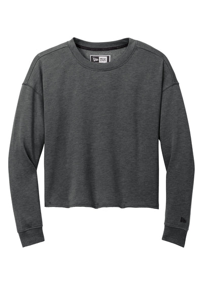 Custom New Era Women's Tri-Blend Fleece Crop Crew LNEA514