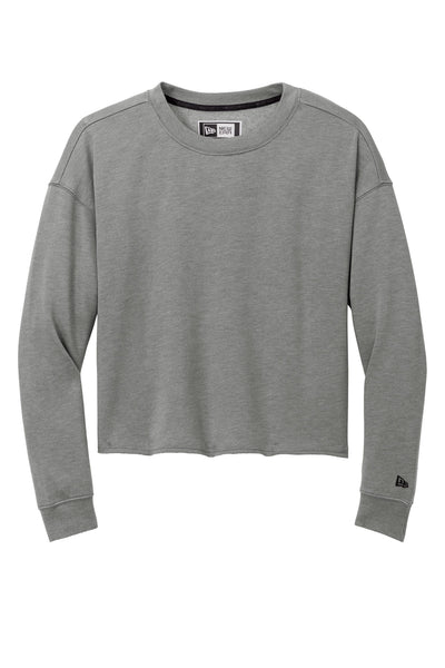 Custom New Era Women's Tri-Blend Fleece Crop Crew LNEA514