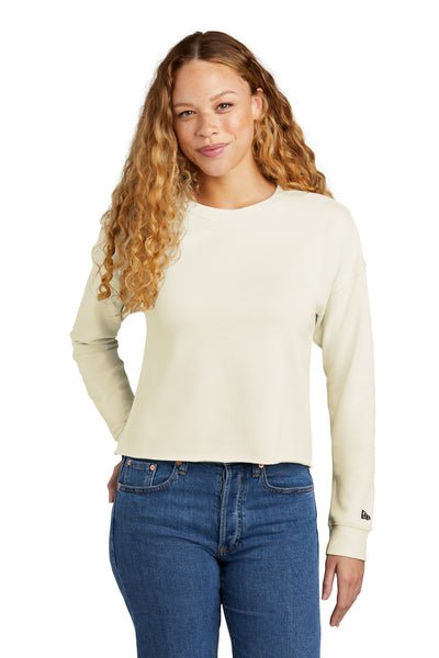 Custom New Era Women's Tri-Blend Fleece Crop Crew LNEA514
