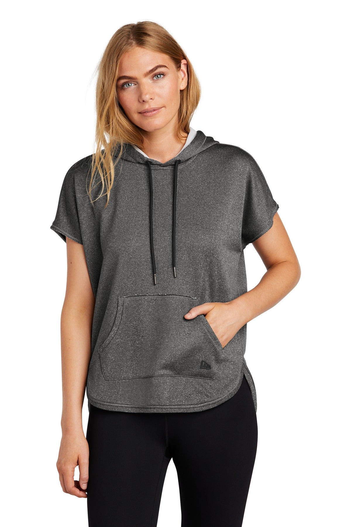 Custom New Era  Women's Performance Terry Short Sleeve Hoodie LNEA533