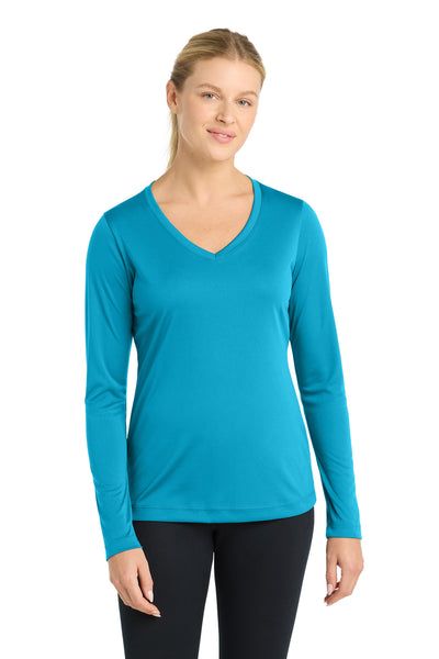 Custom Personalized Sport-Tek ®  Women's Long Sleeve PosiCharge ®  Competitor V-Neck Tee. LST353LS