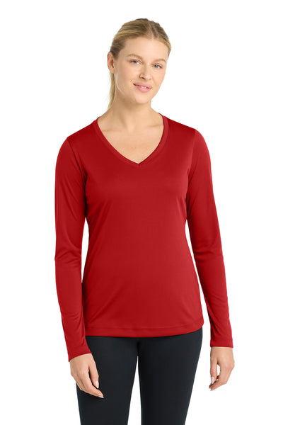 Custom Personalized Sport-Tek ®  Women's Long Sleeve PosiCharge ®  Competitor V-Neck Tee. LST353LS
