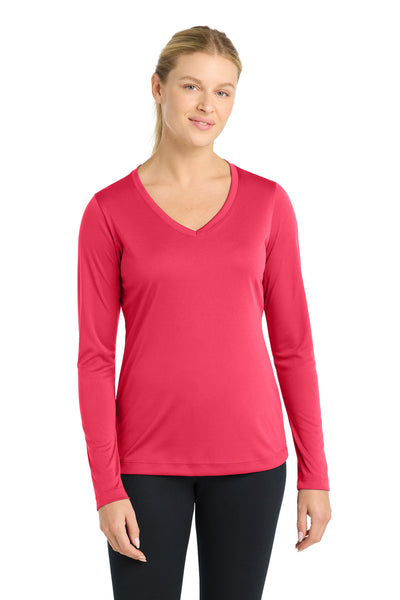 Custom Personalized Sport-Tek ®  Women's Long Sleeve PosiCharge ®  Competitor V-Neck Tee. LST353LS