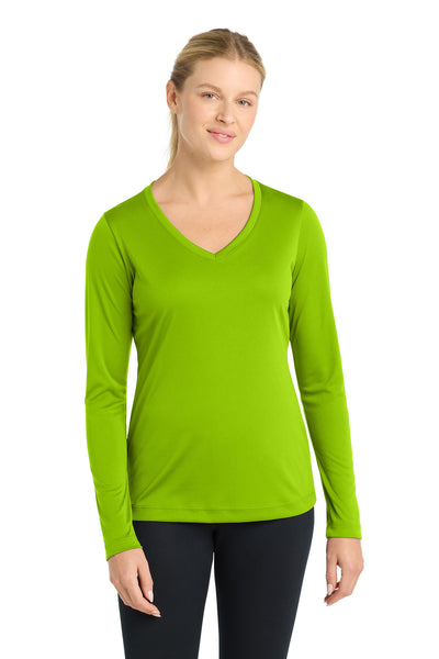 Custom Personalized Sport-Tek ®  Women's Long Sleeve PosiCharge ®  Competitor V-Neck Tee. LST353LS