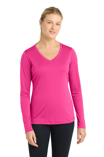 Custom Personalized Sport-Tek ®  Women's Long Sleeve PosiCharge ®  Competitor V-Neck Tee. LST353LS