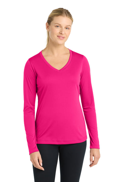 Custom Personalized Sport-Tek ®  Women's Long Sleeve PosiCharge ®  Competitor V-Neck Tee. LST353LS