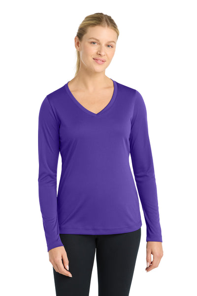 Custom Personalized Sport-Tek ®  Women's Long Sleeve PosiCharge ®  Competitor V-Neck Tee. LST353LS