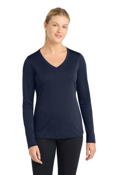 Custom Personalized Sport-Tek ®  Women's Long Sleeve PosiCharge ®  Competitor V-Neck Tee. LST353LS