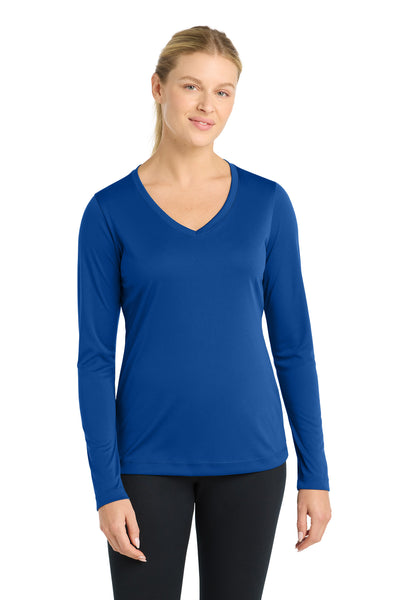 Custom Personalized Sport-Tek ®  Women's Long Sleeve PosiCharge ®  Competitor V-Neck Tee. LST353LS
