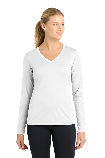Custom Personalized Sport-Tek ®  Women's Long Sleeve PosiCharge ®  Competitor V-Neck Tee. LST353LS