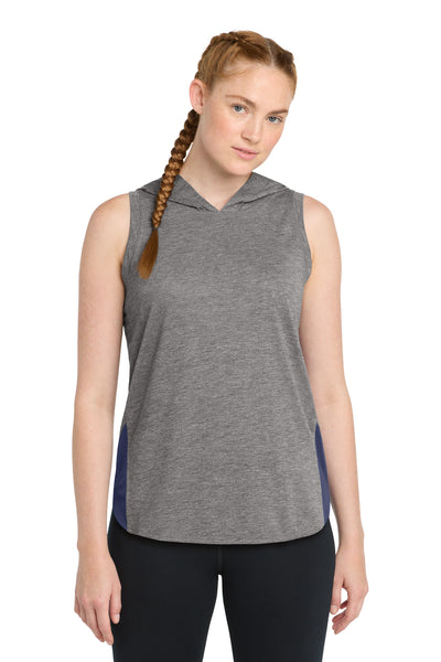 Custom Personalized Sport-Tek  ®  Women's PosiCharge  ®  Tri-Blend Wicking Draft Hoodie Tank. LST410