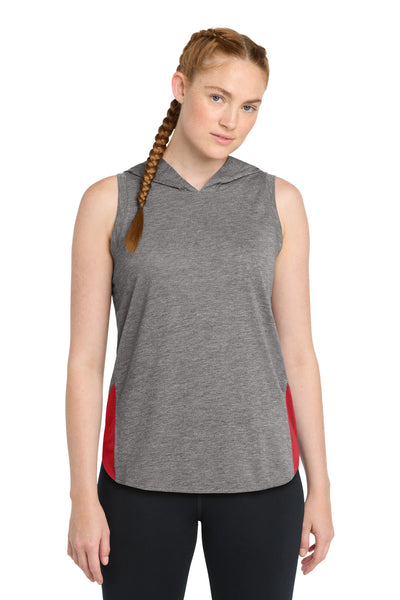 Custom Personalized Sport-Tek  ®  Women's PosiCharge  ®  Tri-Blend Wicking Draft Hoodie Tank. LST410