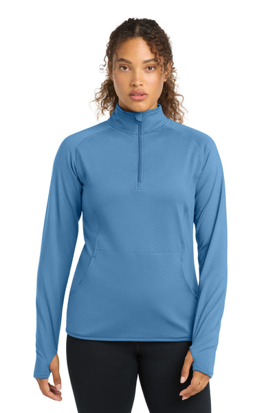 Custom Personalized Sport-Tek ®  Women's Sport-Wick ®  Stretch 1/4-Zip Pullover. LST850